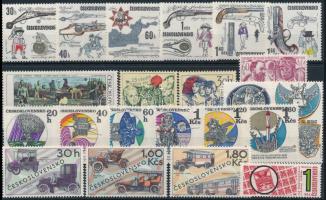 1969-1970 9 klf sor + 4 db önálló érték 3 stecklapon, 1969-1970 9 sets + 4 stamps