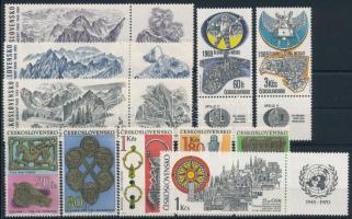 1969-1970 9 klf sor + 4 db önálló érték 3 stecklapon 1969-1970 9 sets + 4 stamps