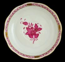 Herendi Apponyi mintás leveses csésze + alj (3 dl), kézzel festett, jelzett, hibátlan