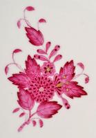 Herendi Apponyi mintás lapos tányér készlet (2 db), kézzel festett, jelzett, hibátlan, d:25,5 cm  (2...