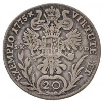 1775B/SK-PD 20kr Ag "II. József" (6,3g) T:2- ü.
Hungary 1775B/SK-PD 20 Kreuzer Ag "J...