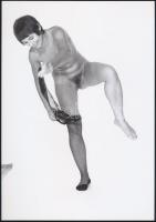 cca 1976 Örömteli pillanatok, szolidan erotikus felvételek, 3 db vintage negatívról készült mai nagy...