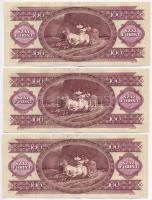 1984. 100Ft (3x) sorszámkövetők T:II szép ropogós papír