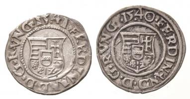 1540K-B Denár Ag (0,47g) + 1541K-B Denár Ag "I. Ferdinánd" (0,57g) T:2,1-
Hungary 1540K-B...