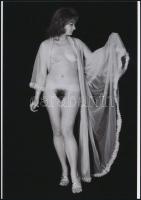 cca 1971 Zavartalan pozíciók, szolidan erotikus felvételek, 3 db vintage negatívról készült mai nagy...