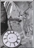 cca 1973 Privát huncutságok, szolidan erotikus felvételek, 3 db vintage negatívról készült mai nagyí...