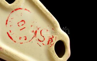 Retro szovjet jelzett népviseletes figura, kézzel festett, hibátlan, m:16 cm