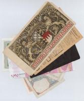 12db-os vegyes külföldi bankjegy, fantáziabankjegy, reklám bankjegy és szükségpénz tétel, közte Néme...