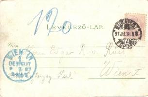 1897 (Vorläufer!) Budapest, Országház, Parlament, Régi városháza, Kálvin tér, Etablissement Reutter ...