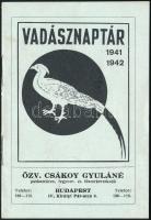 1941-1942 Vadásznaptár. Fegyver és Lőszerárjegyzék. Özv. Csákoy Gyuláné. Bp, Ludmányi János. Kiadói tűzött papírkötés, 8 sztl. lev.