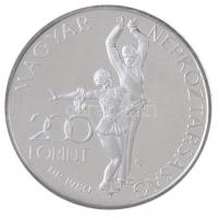 1980. 200Ft Ag &quot;Téli olimpia - Lake Placid&quot; piefort T:PP ujjelnyomat Hungary 1980. 200 Forint Ag &quot;Winter Olympics - Lake Placid&quot; piefort C:PP fingerprint Adamo EM59