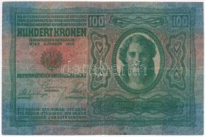 1912. 100K piros "MAGYARORSZÁG" körbélyegzővel T:III,III-