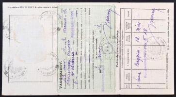 1933 Vadászjegy és vadászfegyverigazolvány, Ledniczky András kunszentmártoni telekkönyvvezető részér...