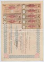 Budapest 1926. "Belvárosi Takarékpénztár Részvénytársaság" öt részvénye egyben 250P-ről (2...