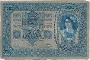 1902. 1000K szerb bélyeggel, hamis(?) felülbélyegzéssel T:II-