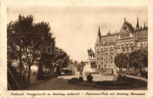 Budapest V. Országház tér, Parlament, Andrássy szobor (EB)