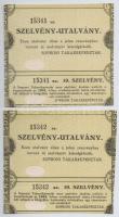 Sopron 1926. "Soproni Takarékpénztár" részvénye 10P-ről, magyar és német nyelvű, szárazpec...