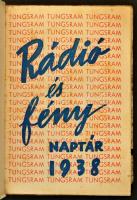 1938 Tungsram rádió és fény naptár. Bp., Hungária Rt. A borító és az illusztrációk ifj. Richter Alad...