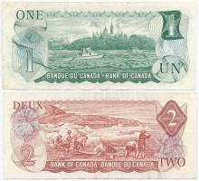 Kanada 1973. 1$ + 1974. 2$ T:III
Canada 1973. 1 Dollar + 1974. 2 Dollars C:F
Krause 85, 86