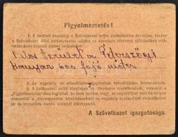 1948 Hármaskörösi Halászati Szövetkezet területi engedélye, Mezőtúr, kunszentmártoni lakos részére, ...