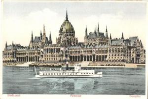 Budapest V. Országház, Parlament, gőzhajó (ragasztónyom / glue mark)