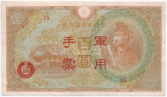 Hongkong / Japán megszállás 1945. 100Y T:III  Hong Kong / Japanese occupation 1945. 100 Yen C:F