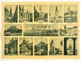 cca 1938 Az ezeréves magyar Felvidék. Bp., Pesti Hírlap. Hátoldalán képekkel a felvidéki városokról,...