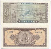 Románia 1952. 1L + 1966. 5L T:III,III- kopott 
Romania 1952. 1 Leu + 1966. 5 Lei C:F,VG worn
Kraus...