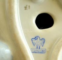 Aquincumi térdelő akt, kézzel festett, hibátlan, jelzett, m: 22 cm