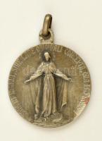 Ezüst(Ag) Szent Erzsébet medál, jelzett, d: 3 cm, nettó: 15,1 g