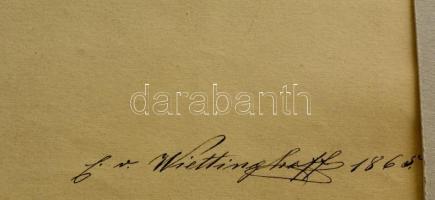 Wiettinghoff Evald (1826-1882): Relief portré 1865. Ceruza, papír, jelzett, paszpartuban, 48×34 cm