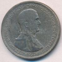 1930. 5P Ag &quot;Horthy jobbra&quot; T:3 patina, ph.  Adamo P8