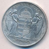 1939. 5P Ag "Horthy balra" T:1-,2 kis patina