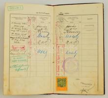 1925-1928 A pécsi M. Kir. Erzsébet-Tudományegyetem jogászhallgatójának leckekönyve, az egyetem tanár...