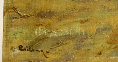 Csillag József (1894-1977): Aratás. Olaj, vászon-farost, jelzett, 30×40 cm