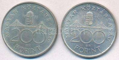 1993. 200Ft Ag "MNB" (2x) T:2