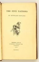 Kipling, Rudyard: The five nations. London, 1903, Methuen and Co. Egészvászon kötés, kopottas állapotban / linen binding, little damaged condition