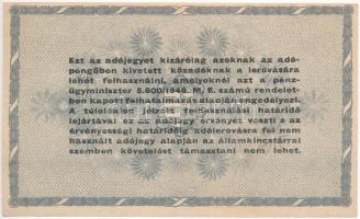 1946. 500.000AP vízjeles papíron, sorszámozott, vágáshiba T:I-