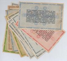 1946. 13db-os vegyes magyar adópengő bankjegy tétel T:I--III-