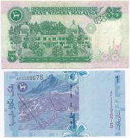 Malajzia 1989. 5R + 1998- 1R T:I,III
Malaysia 1989. 5 Ringgit + 1998- 1 Ringgit C:AU,F
Krause 28, ...