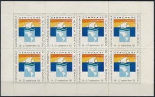 1992 Genovai tematikus bélyeg világkiállítás levélzáró kisív
