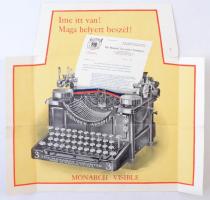1913 a The Monarch Visible írógép postán megküldött reklámlapja