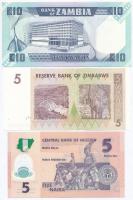 Vegyes: Zambia DN (1980-1988) 10K + Zimbabwe 2007. 5$ + Nigéria 2013. 5N T:I
Mixed: Zambia ND (1980...