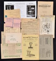 cca 1920-1947 Vegyes nyomtatvány tétel, összesen 14 db, reklám nyomtatványok, árjegyzékek, számlák, vegyes minőségben