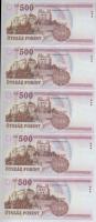 2007. 500Ft "EB" (10x) sorszámkövetők T:I