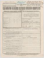 Szeged 1924. "Adriai Biztositó Társulat" teljesen kitöltött biztosítási kötvénye 184.800.0...