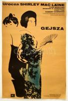 1965 Jacek Neugebauer (1934-): Gejsza. Az én kis Gésám című amerikai film lengyelországi plakátja. Shirley MacLaine főszereplésével. Jelzett, restaurált, 85x56,5 cm / My Geisha Polish film poster, signed, restored, 85x56,5 cm