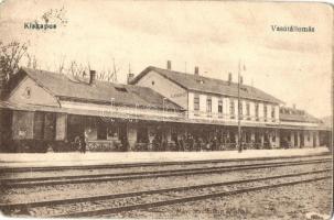 Kiskapus, Kleinkopisch, Copsa Mica; Vasútállomás / railway station (EK)