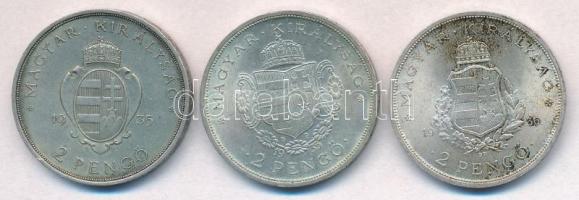 1935. 2P Ag "Pázmány" + 2P Ag "Rákóczi" + 1936. 2P Ag "Liszt Ferenc"  ...