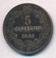 Olaszország 1861M 5c Cu "II. Viktor Emanuel" T:2-  Italy 1861M 5 Centesimi Cu "Vittorio Emanuele II" C:VF